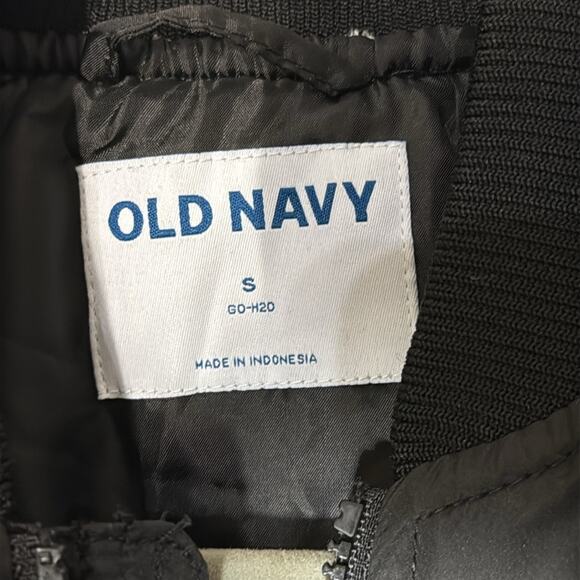 Old navy h2o go water proof black bomber jacket NWT size small - Picture 4 of 8